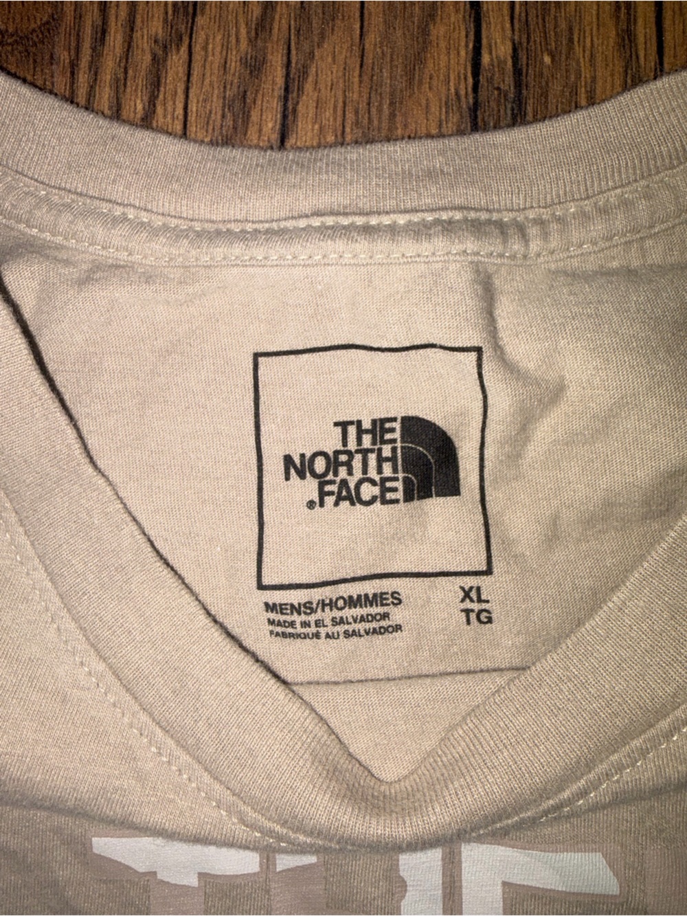 The North Face Light Tan Long Sleeve Tee with Logo - Picture 3 of 4